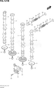 22503F-910001 (2019) 225hp E03-USA (DF225T) DF225T drawing CAMSHAFT (DF250T,DF250Z)