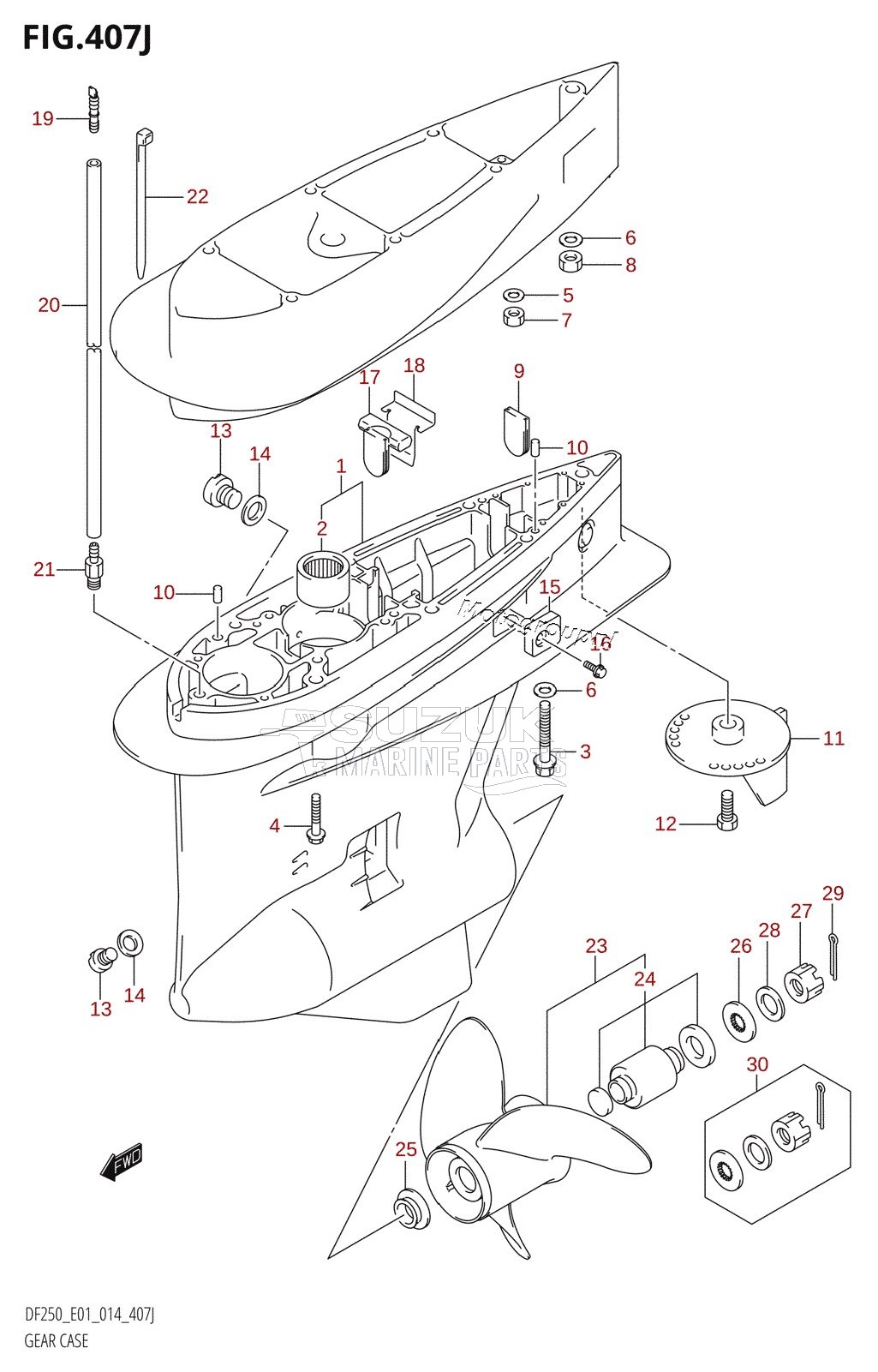 GEAR CASE (DF250T:E01)