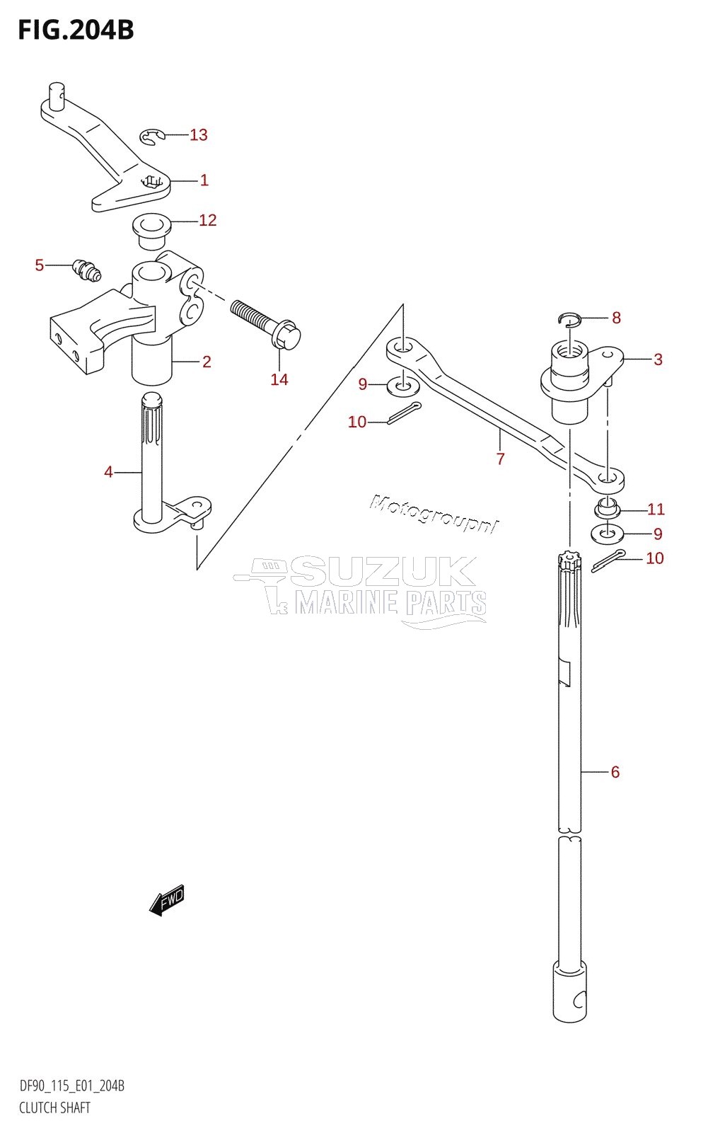 CLUTCH SHAFT (K3,K4,K5,K6)