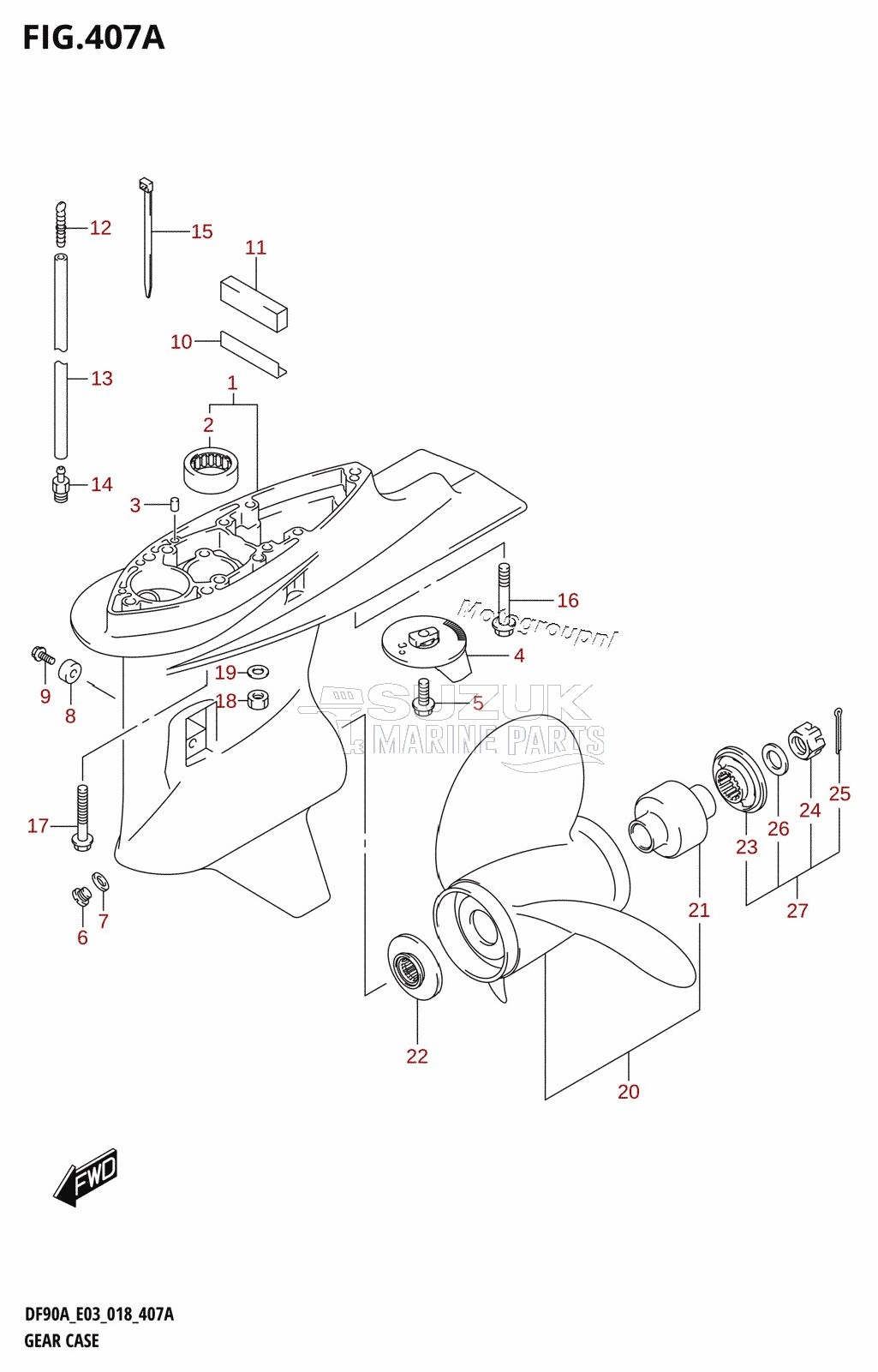 GEAR CASE (DF70A,DF90A)