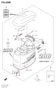 DF225Z From 22501Z-980001 (E01 E40)  2009 drawing ENGINE COVER ((DF200T,DF200Z,DF200WT,DF200WZ):(K10,011))