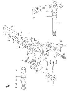 DF140 From 14001F-371001 (E40)  2003 drawing SWIVEL BRACKET