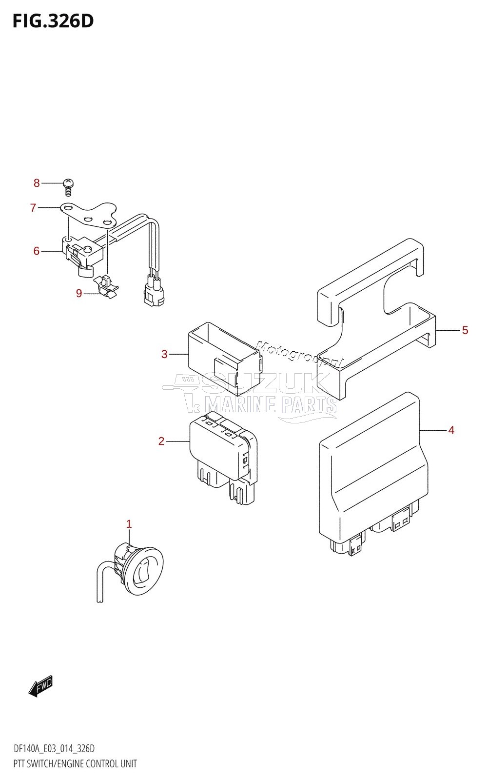 PTT SWITCH /​ ENGINE CONTROL UNIT (DF140AT:E03)