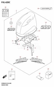 DF200AZ From 20003Z-610001 (E03)  2016 drawing ENGINE COVER (DF200AT:E40)