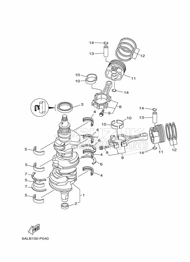 CRANKSHAFT--PISTON