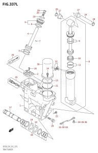 DF200Z From 20002Z-210001 (E01 E40)  2012 drawing TRIM CYLINDER (DF250Z:E01:(X-TRANSOM,XX-TRANSOM))