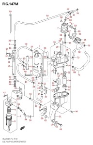 DF250 From 25003F-310001 (E01 E40)  2013 drawing FUEL PUMP /​ FUEL VAPOR SEPARATOR (DF250Z:E40)