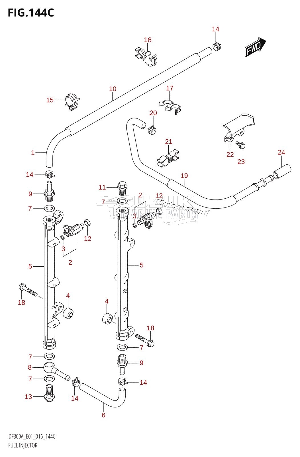 FUEL INJECTOR (DF250A:E01)