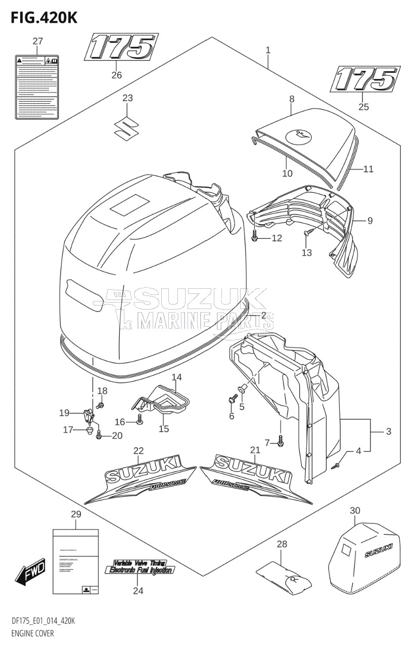 ENGINE COVER ((DF175T,DF175Z):E01)