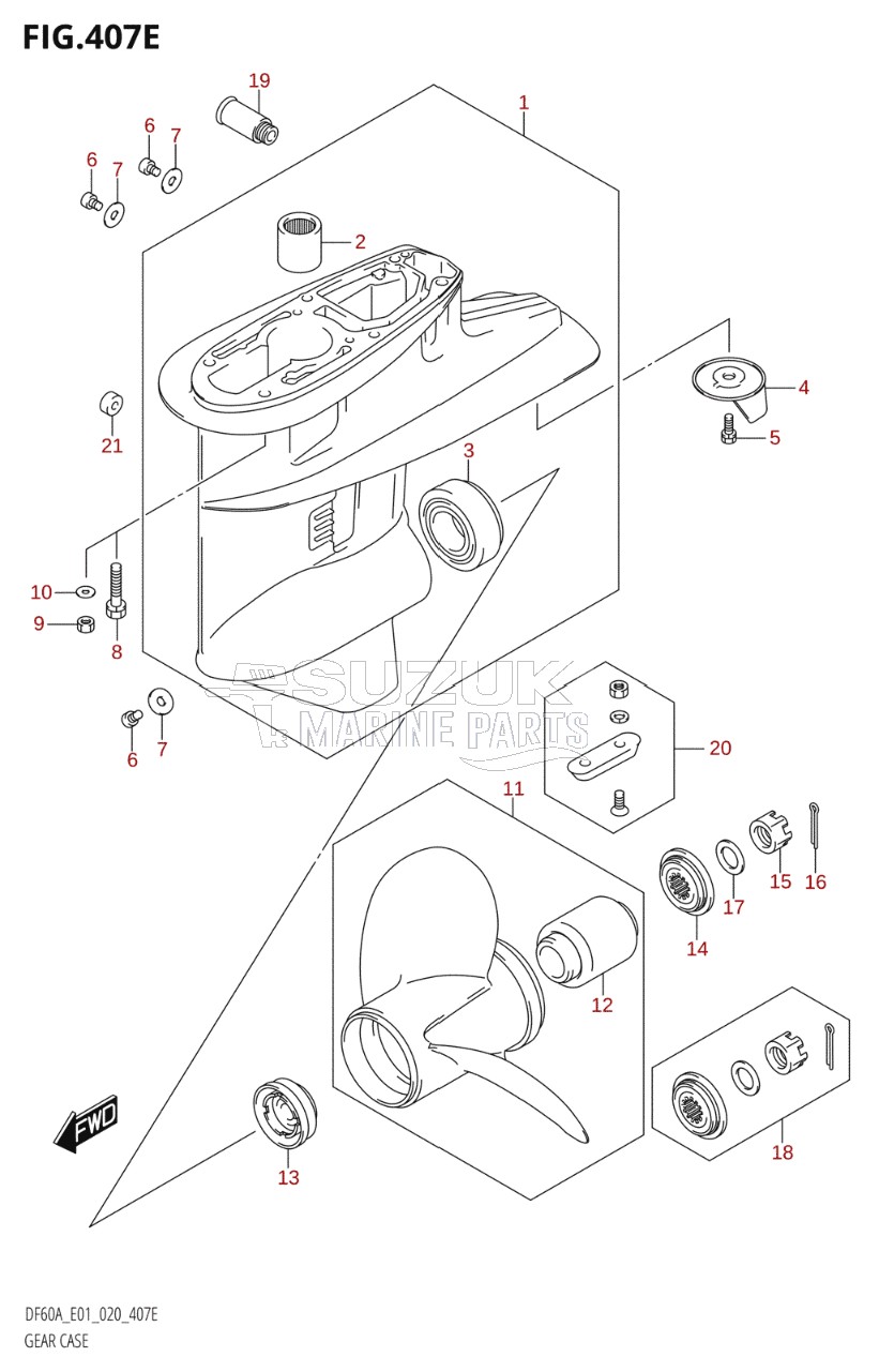 GEAR CASE (DF60AQH:E40,DF60ATH:E40)