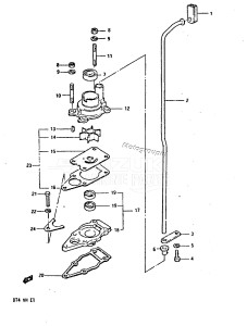 DT4 From 00402-501001 till 510778 ()  1985 drawing WATER PUMP