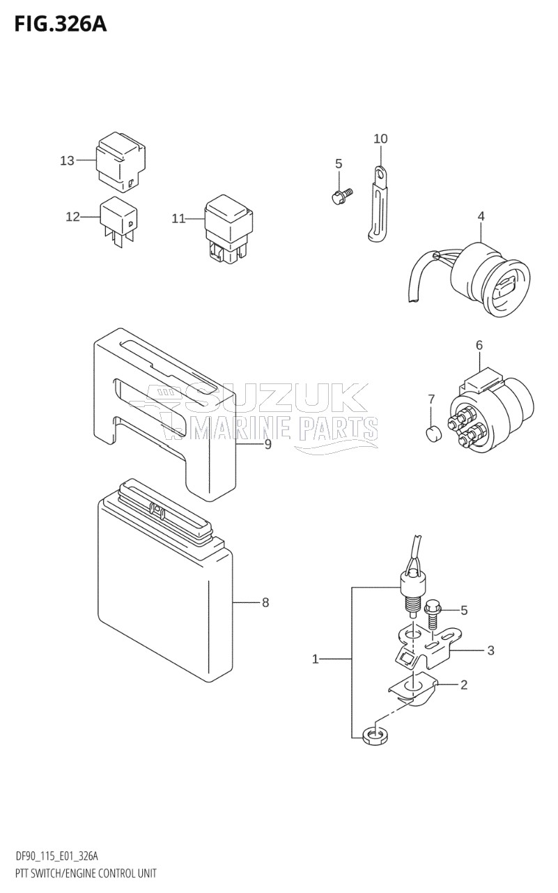 PTT SWITCH / ENGINE CONTROL UNIT (K1,K2,K3)