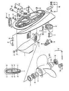 Outboard DT 55 drawing Gear Case