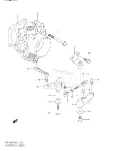 DF140 From 14000Z-251001 ()  2002 drawing THROTTLE BODY