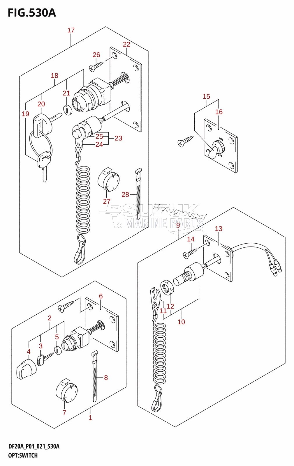 OPT:SWITCH (DF9.9BR,DF9.9BT,DF15AR,DF15AT,DF20AR,DF20AT)