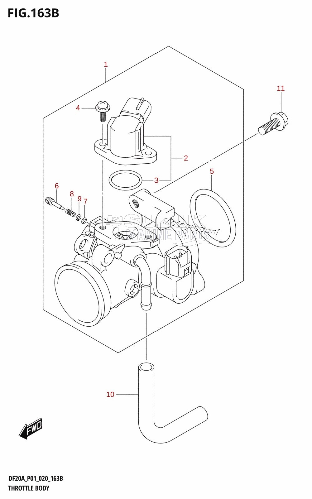 THROTTLE BODY (DF9.9BR,DF9.9BT,DF15AR,DF15AT,DF20AR,DF20AT)