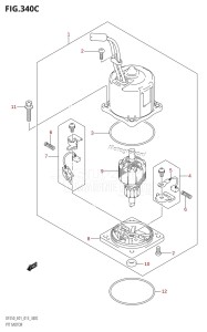 DF200Z From 20002Z-310001 (E01 E40)  2013 drawing PTT MOTOR (DF200Z:E01:(X-TRANSOM,XX-TRANSOM))