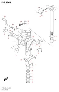 05004F-510001 (2005) 50hp E03-USA (DF50AVT) DF50A drawing SWIVEL BRACKET (DF50A:E03)