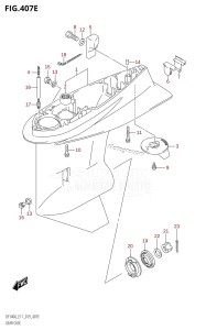 DF115AST From 11504F-910001 (E03)  2019 drawing GEAR CASE (DF115AZ:E40,DF140AZ:E40)