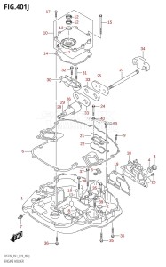 DF225T From 22503F-610001 (E01 E40)  2016 drawing ENGINE HOLDER (DF250T:E01)