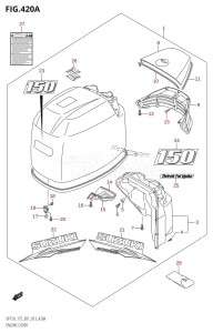 DF150 From 15002F-310001 (E01 E40)  2013 drawing ENGINE COVER (DF150T:E01)