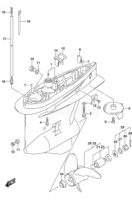 Outboard DF 175 drawing Gear Case