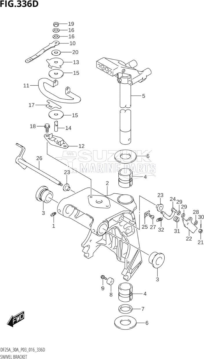 SWIVEL BRACKET (DF25ATH:P03)