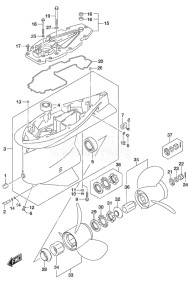 Outboard DF 350A drawing Gear Case