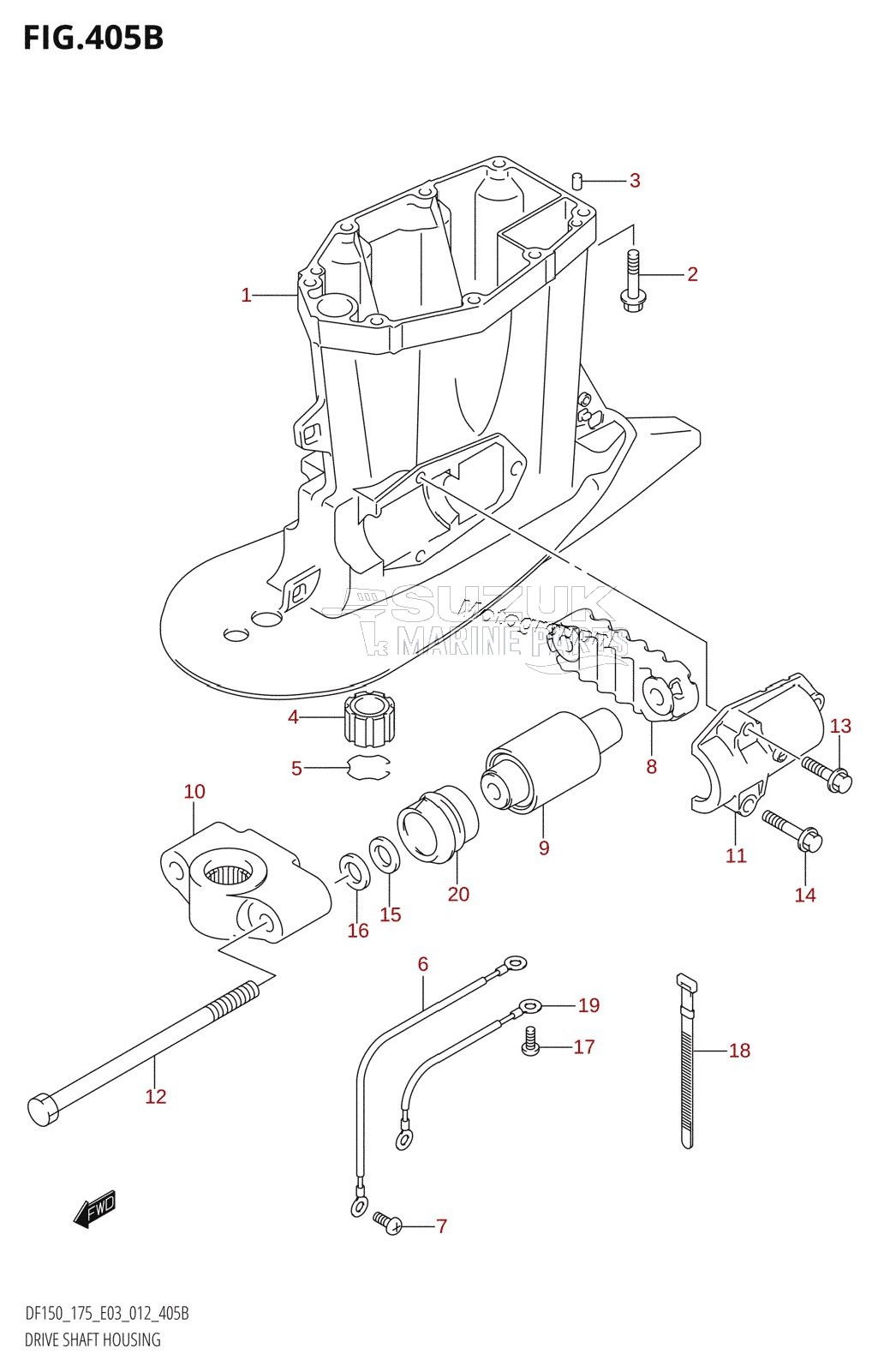 DRIVE SHAFT HOUSING (DF150Z:E03)