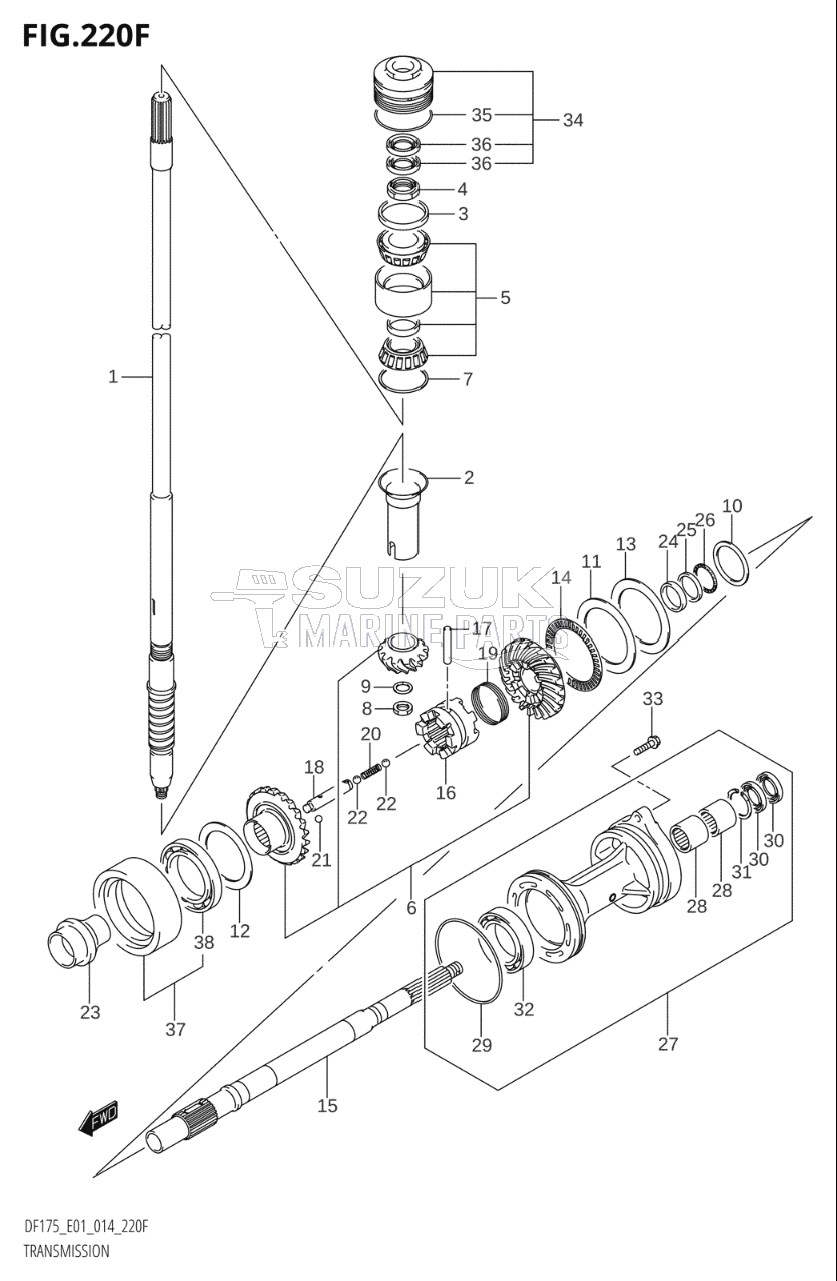 TRANSMISSION (DF150Z:E40)