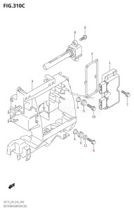 DF150 From 15002F-410001 (E01 E40)  2014 drawing RECTIFIER /​ IGNITION COIL (DF150TG:E01)