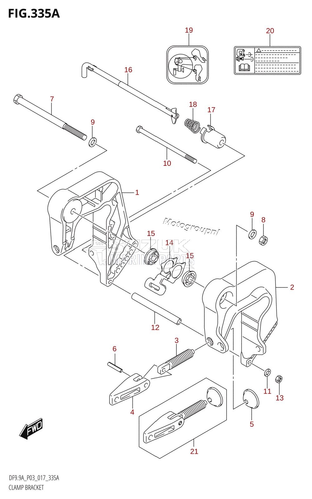 CLAMP BRACKET (DF8A:P03)