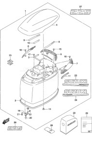 DF 225 drawing Engine Cover