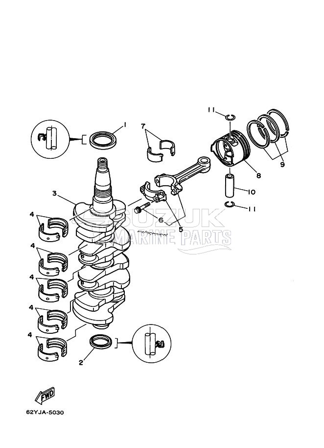 CRANKSHAFT--PISTON