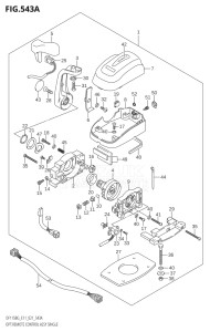 14004F-140001 (2021) 140hp E11 E40-Gen. Export 1-and 2 (DF140BG) DF140BG drawing OPT:REMOTE CONTROL ASSY SINGLE