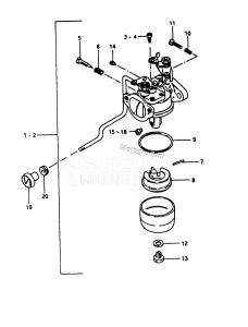 DT16 From 1602-001001 ()  1986 drawing CARBURETOR