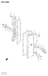 DF300Z From 30001Z-980001 (E03)  2009 drawing EXHAUST COVER