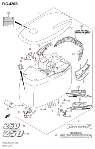 DF250A From 25003P-310001 (E03)  2013 drawing ENGINE COVER (DF250A:E03)