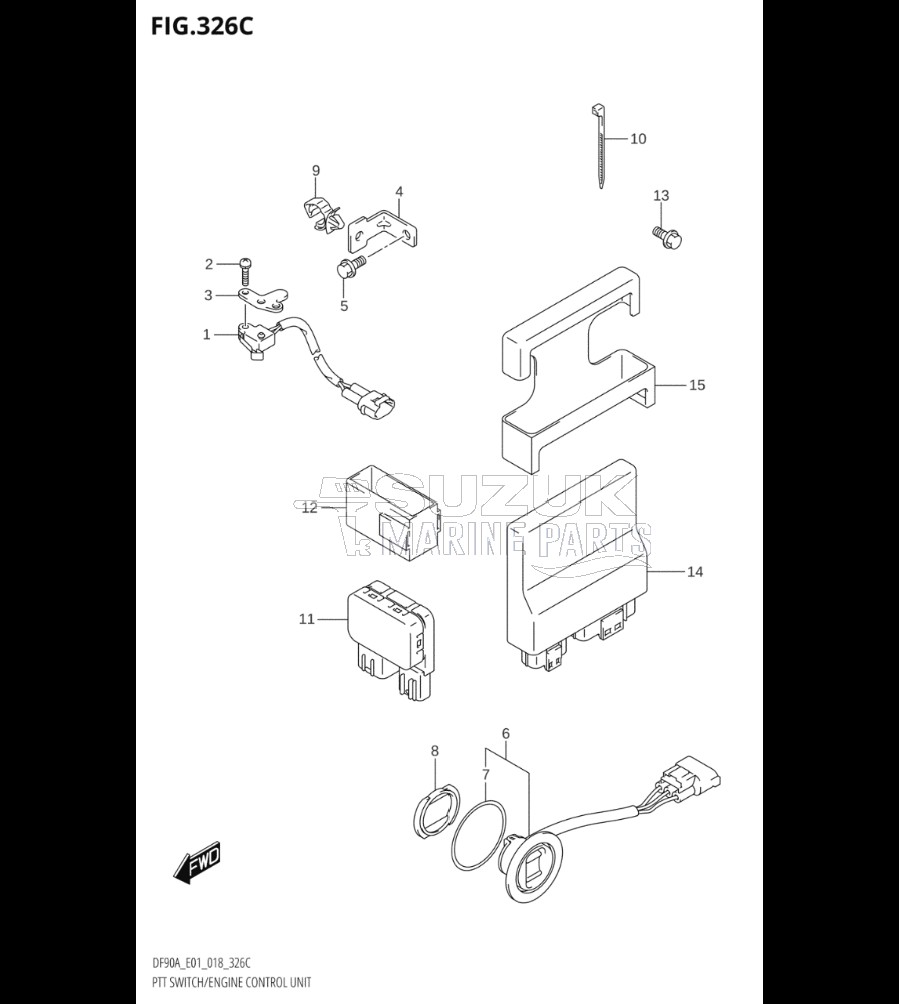 PTT SWITCH / ENGINE CONTROL UNIT (DF80A:E01)