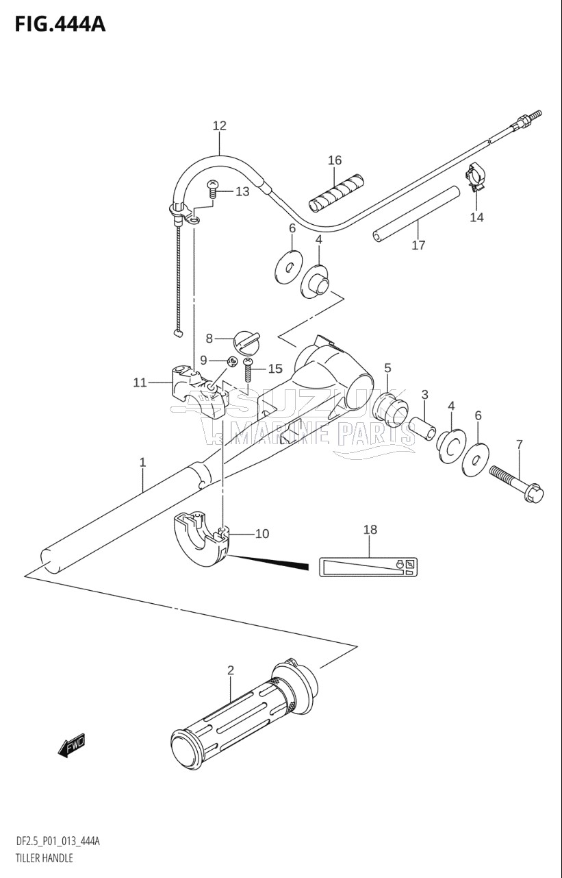 TILLER HANDLE