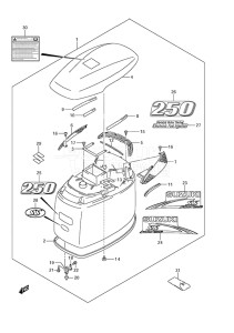 Outboard DF 250 drawing Engine Cover (DF 250S)