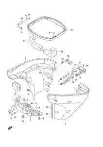 DF 25 V-Twin drawing Side Cover Remote Control