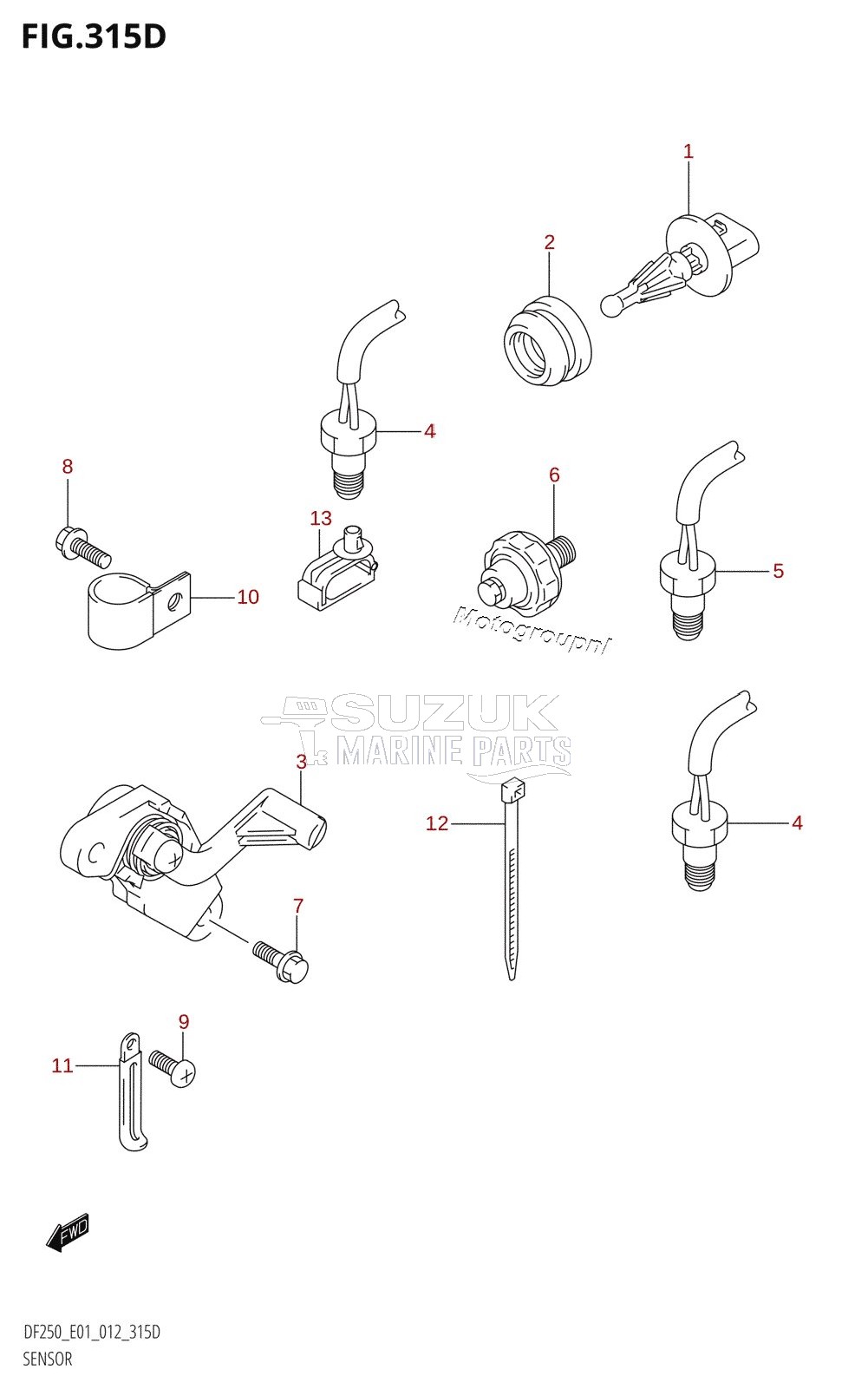 SENSOR (DF200Z:E40)