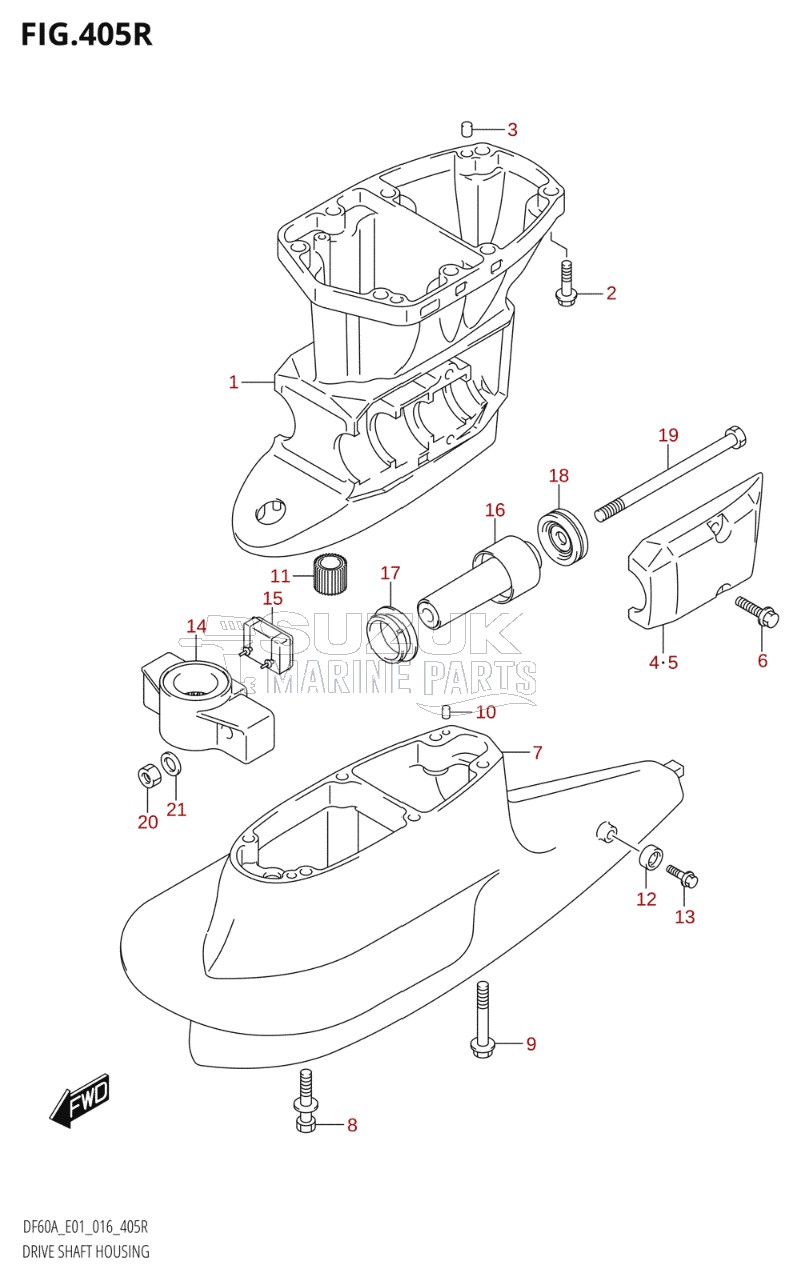 DRIVE SHAFT HOUSING (DF60AVT:E01)