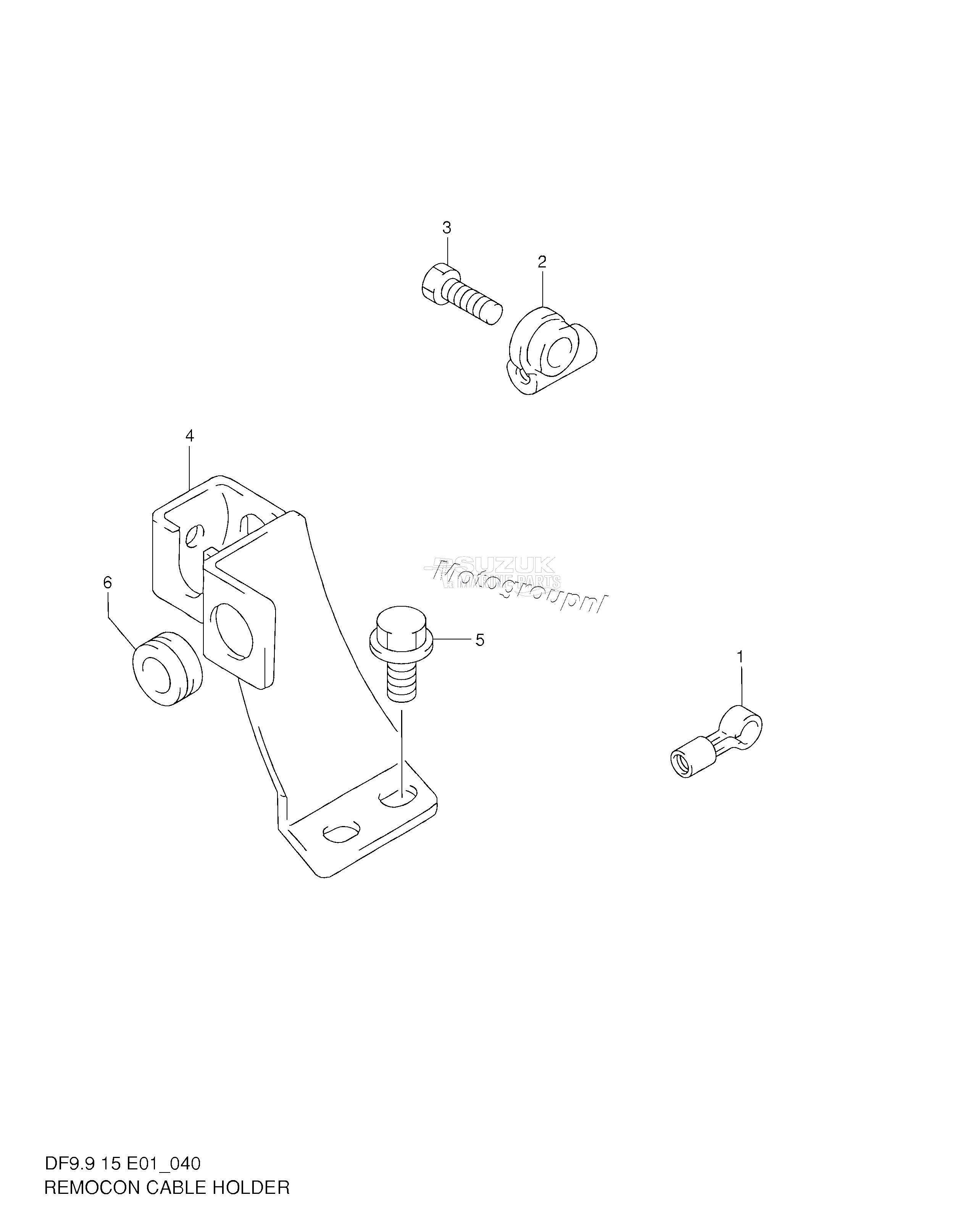 REMOCON CABLE HOLDER (DF9.9R /​ 9.9AR /​ 15R /​ 15AR)