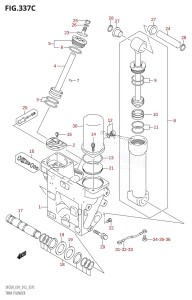 DF200Z From 20002Z-210001 (E01 E40)  2012 drawing TRIM CYLINDER (DF200Z:E01:(X-TRANSOM,XX-TRANSOM))