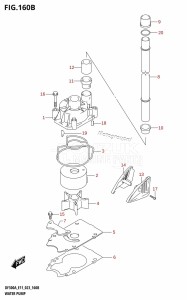 DF300A From 30002P-240001 (E40)  2022 drawing WATER PUMP (E40)