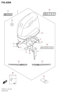 DF150AP From 15003P-040001 (E01 E03 E40)  2020 drawing ENGINE COVER (DF200AP:020)