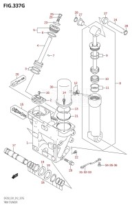 DF225Z From 22503Z-210001 (E01 E40)  2012 drawing TRIM CYLINDER (DF225Z:E01:(X-TRANSOM,XX-TRANSOM))