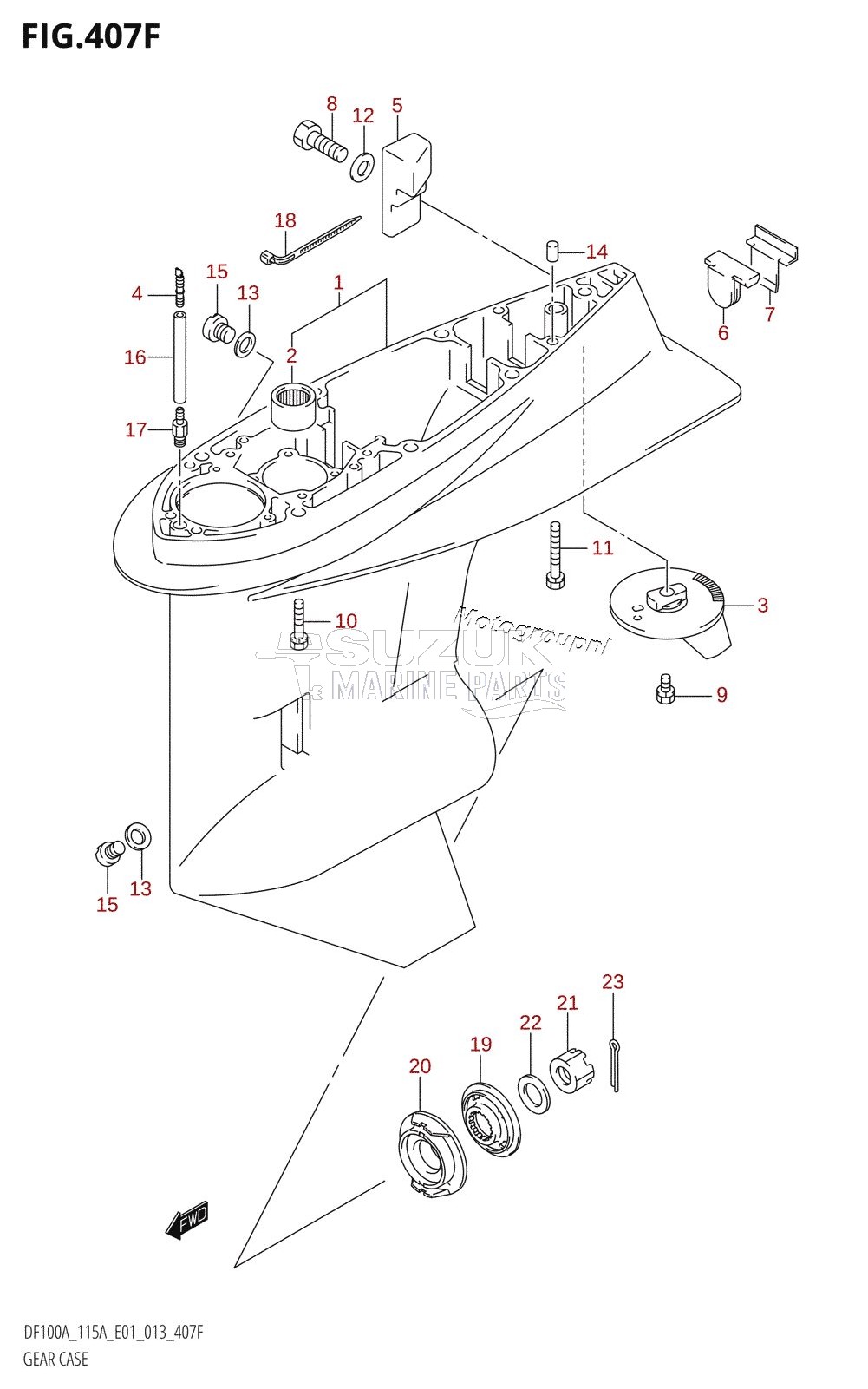 GEAR CASE (DF115AZ:E40)